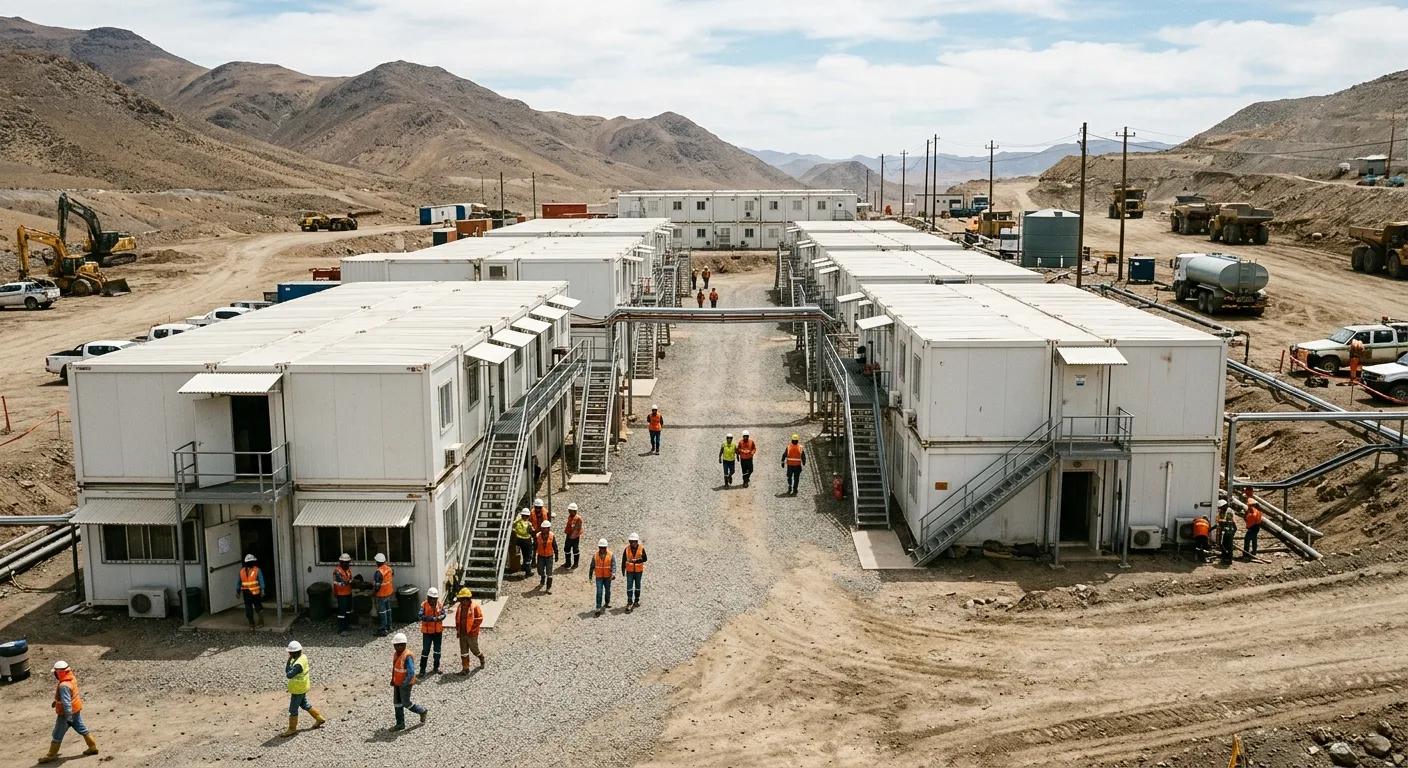 Foldable Container Camp oferece implantação rápida para projetos de mineração e construção