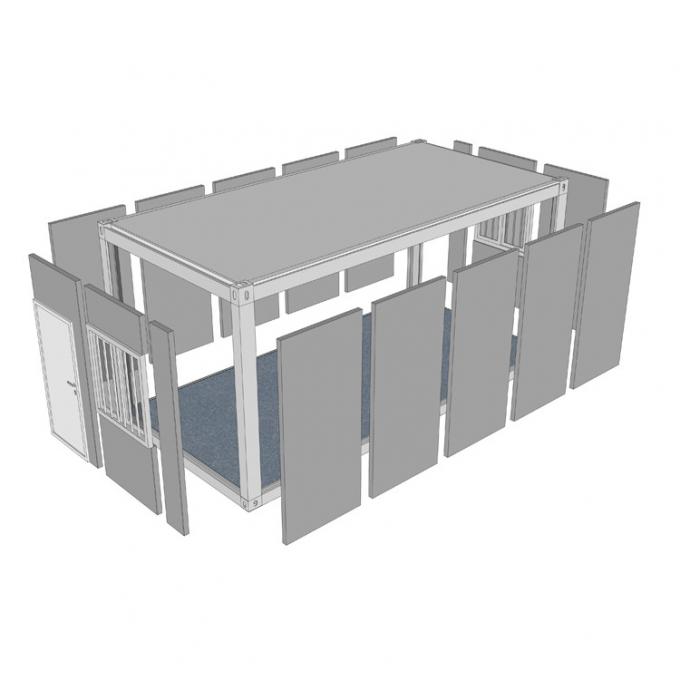 Casa de contêiner de pacote plano à prova d 'água resistente a terremotos para aplicações de mineração e escritório