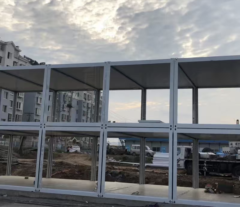 Casa de contêiner de pacote plano à prova d 'água resistente a terremotos para aplicações de mineração e escritório